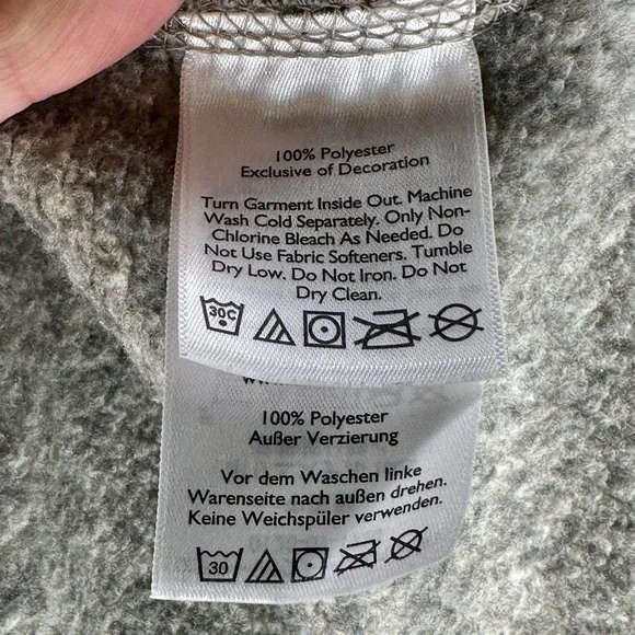 Eddie Bauer 1/4 Zip Fleece Pullover Sweater Heather Grey Size Large - Picture 10 of 13